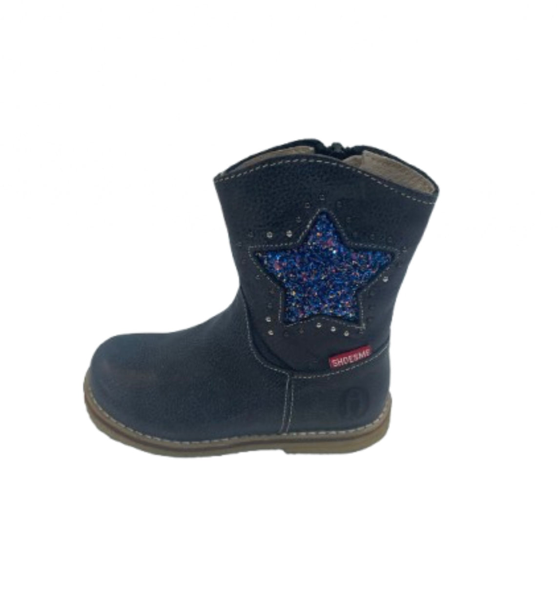 Shoesme blue boot with sparkly heart
