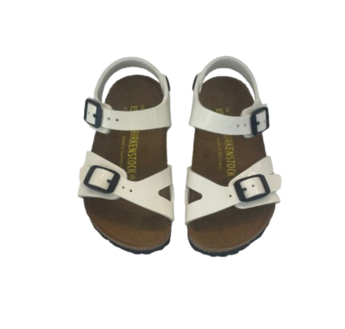 Birkenstock white patent