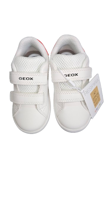 Geox red and white Velcro trainer