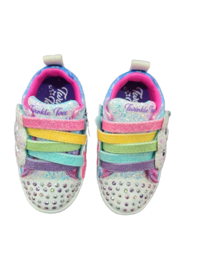 Twinkle toes by skechers rainbow smiles trainers