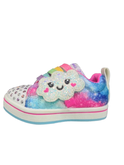 Twinkle toes by skechers rainbow smiles trainers