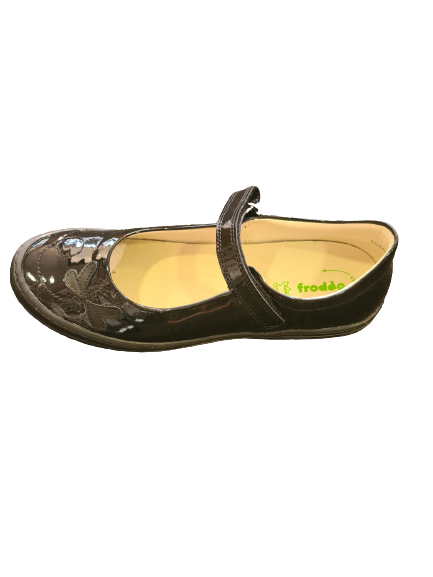 Froddo girls black patent school sho