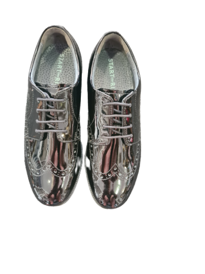 Start rite girls black patent brogue pri
