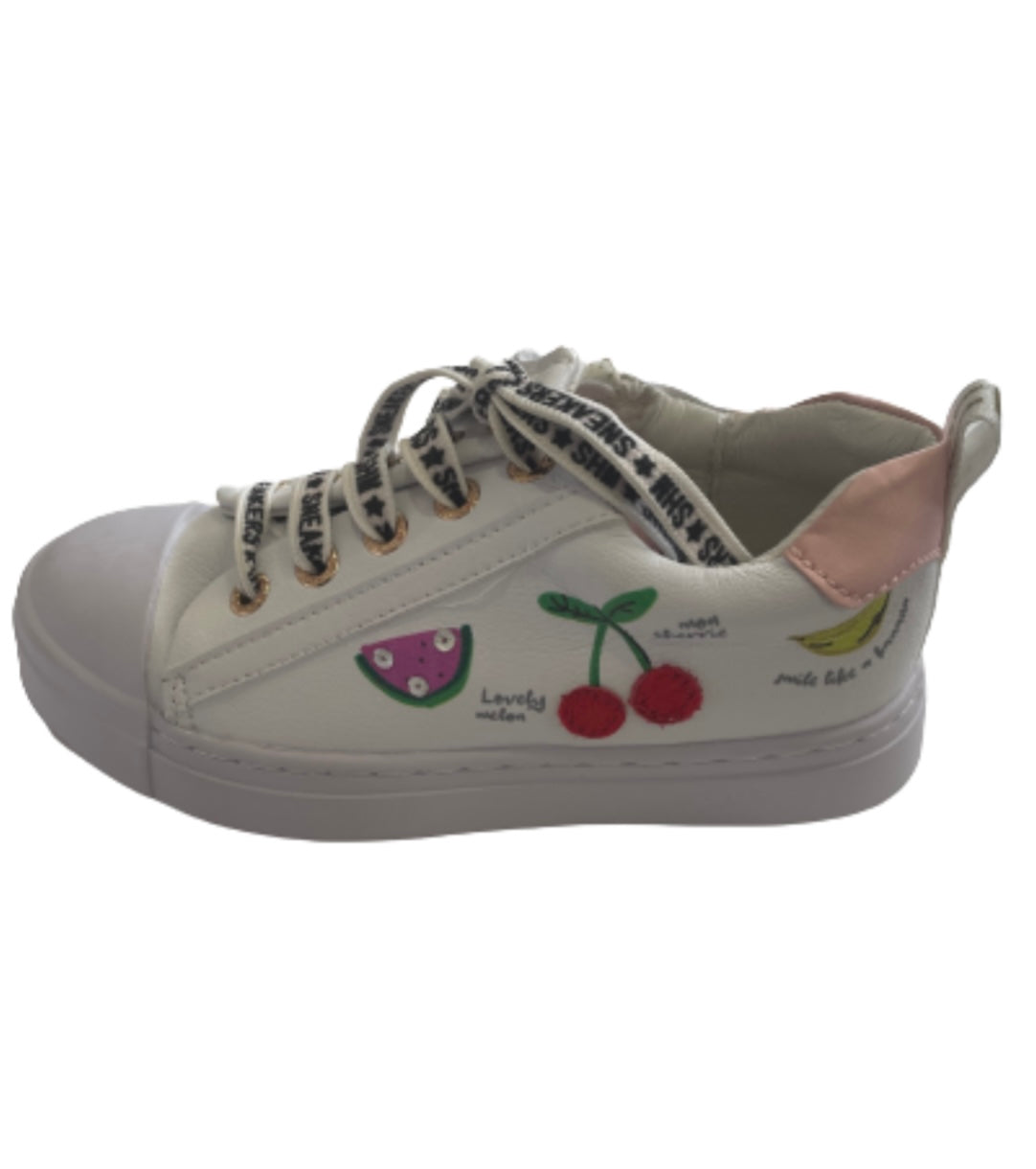 Shoesme white cherrie trainers