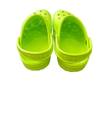 Lime green crocs