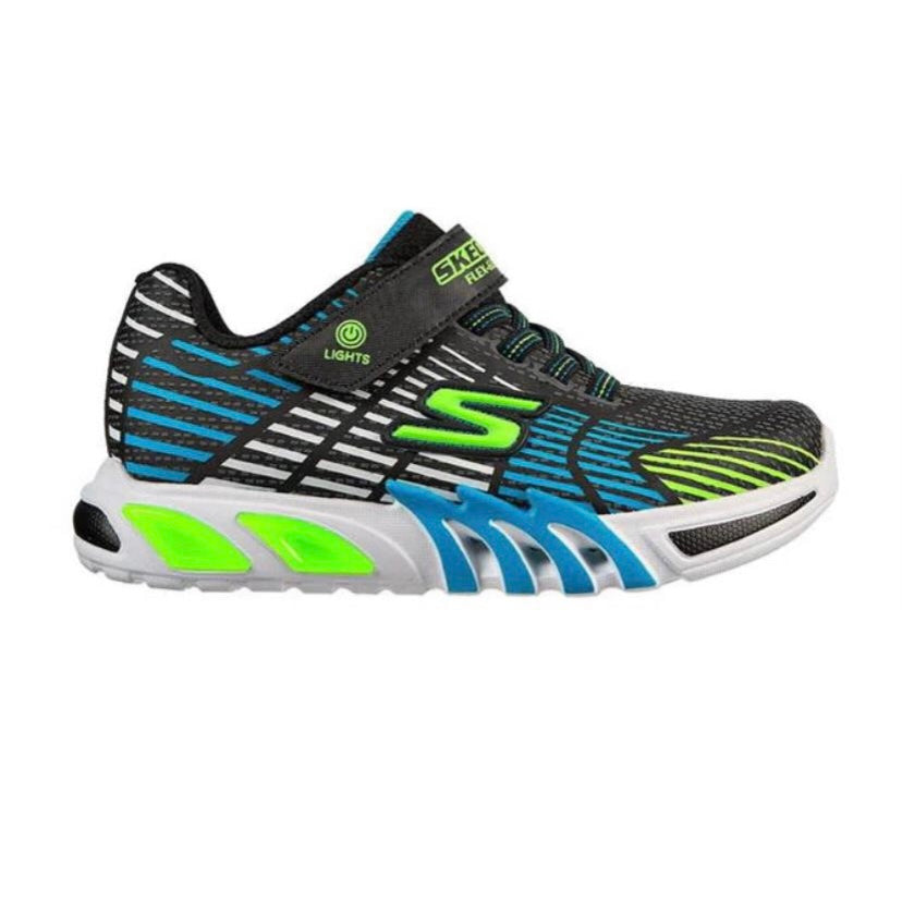 Skechers Flex-Glow Elite (Black/Blue/Lime)