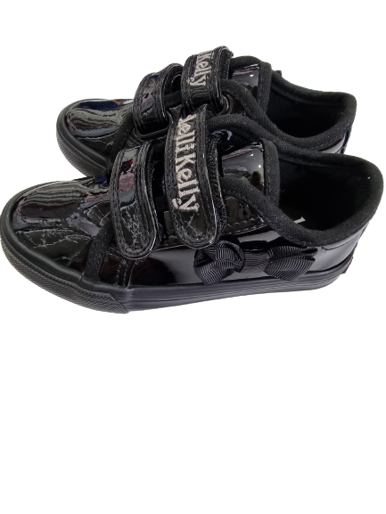 Lelli kelly black patent plimsols