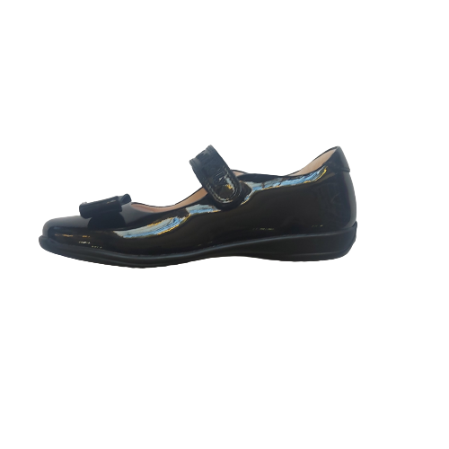 Lellie Kelly Perrie patent black school shoe