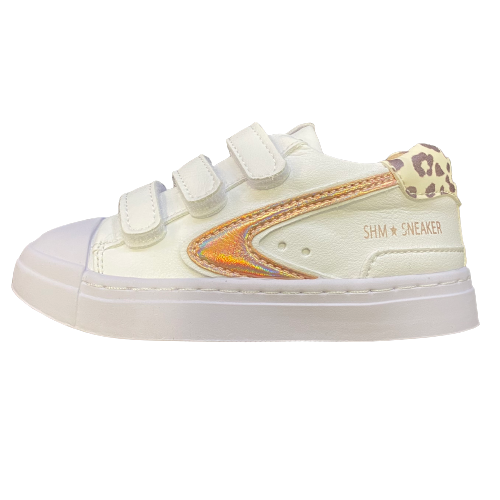 Shoesme White/Rose Gold Sneaker