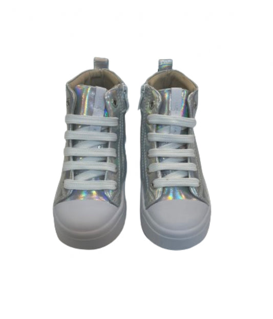 Shoesme shiny silver trainers