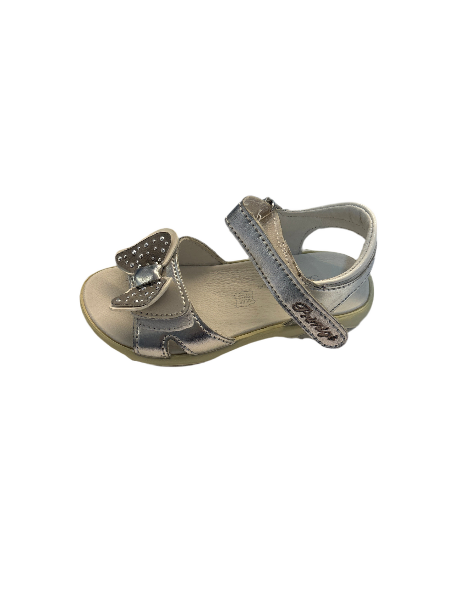 Primigi silver sandal with bow
