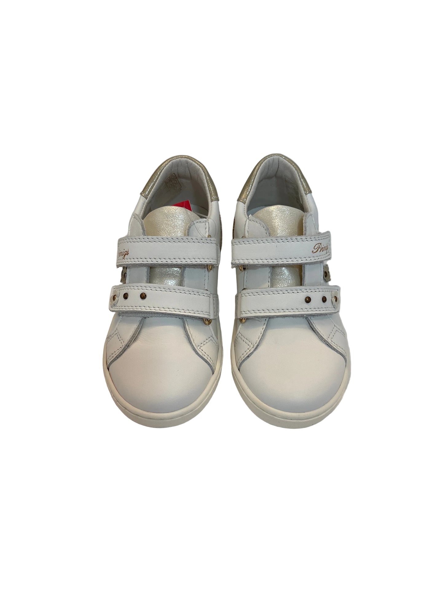 Primigi White/Gold with Flowers Trainer