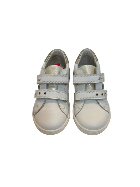 Primigi White/Gold with Flowers Trainer