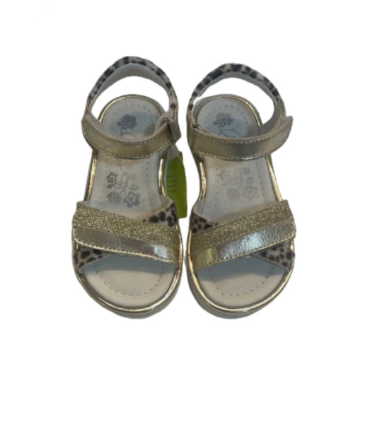 Primigi gold and leopard print sandal