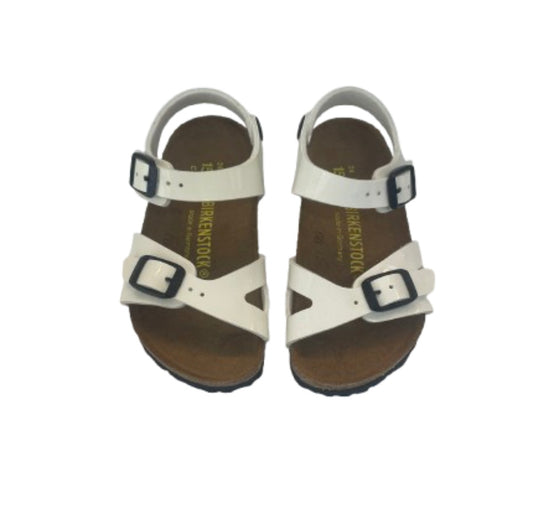 Birkenstock white patent