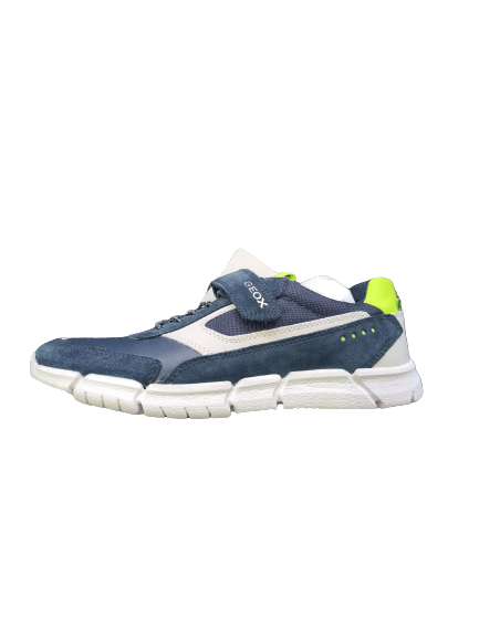 Geox boys Navy/lime/white trainer