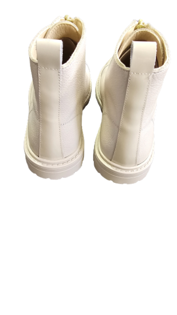 Andanines cream leather girls boot