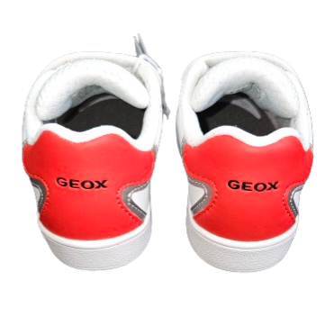 Geox red and white Velcro trainer