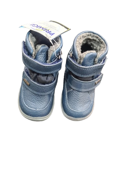 Primigi fur lined navy leather boot with goretex