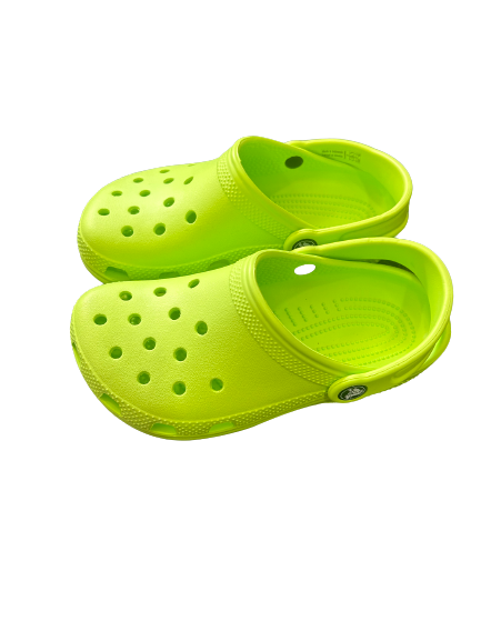 Lime green crocs
