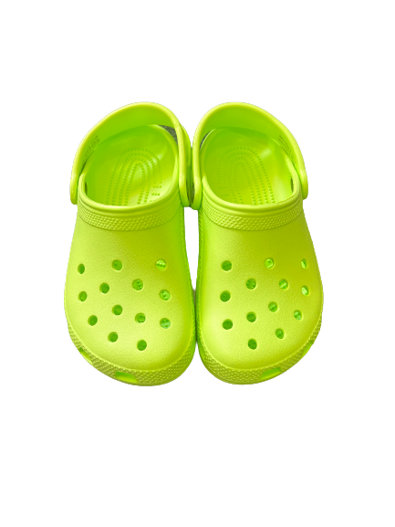 Lime green crocs
