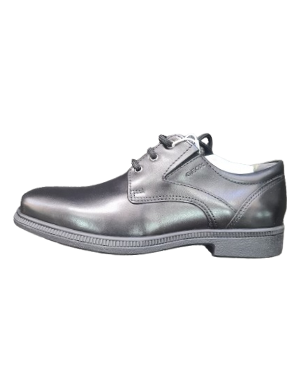 J Federico black boys school shoe