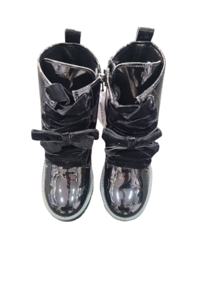 Primigi Black Patent high top bow boot