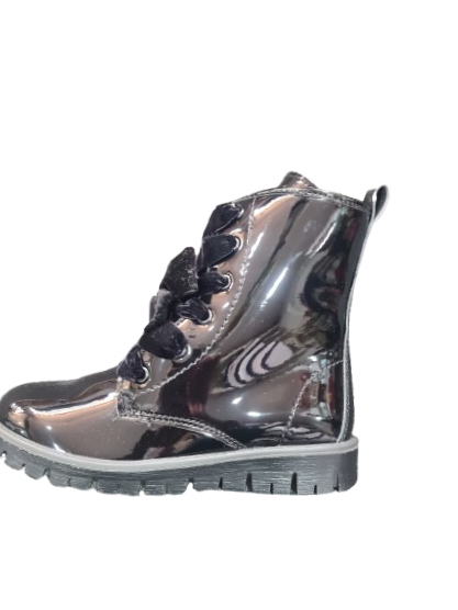 Primigi Black Patent high top bow boot