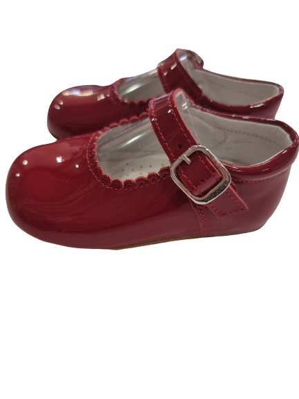 Andanines red roja patent girls shoe