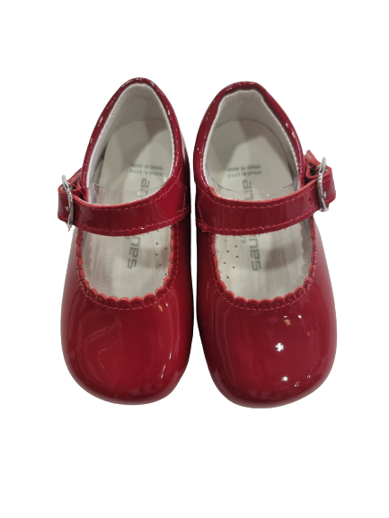 Andanines red roja patent girls shoe