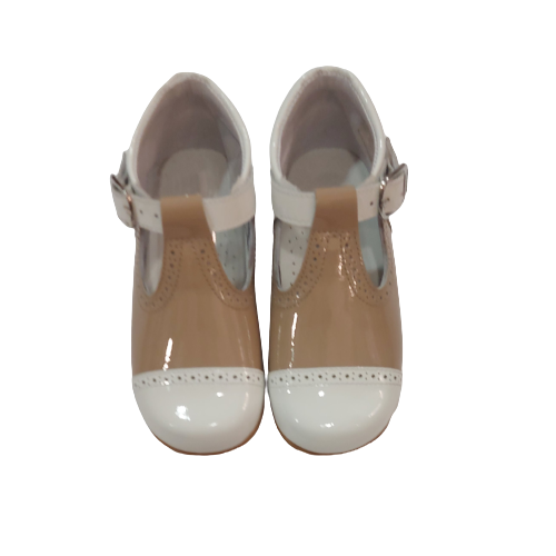 Andanines two tone patent hi shoe