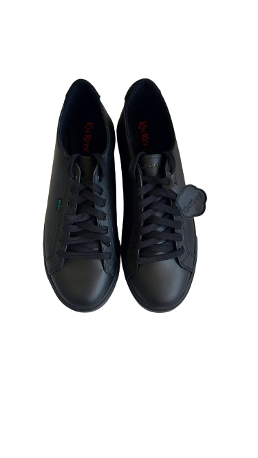Kickers Tovni Lacer black leather shoe