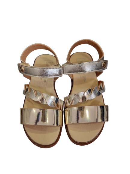 Andanines Malinche Metalico Oro Ingles, 231725-5, Gold Sandal.