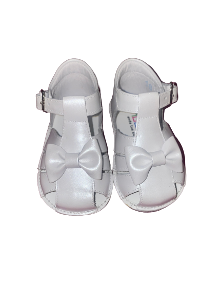 Andanines pre - walker sandal, Bambi nacarado blanco.